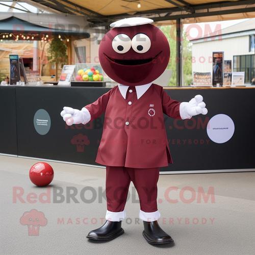 Personnage De Costume De Mascotte Redbrokoly De Boule De Pétanque M... on Productcaster.