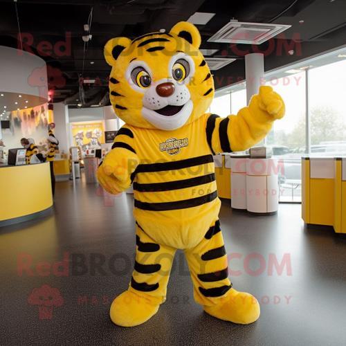 Personnage De Costume De Mascotte Redbrokoly De Tigre Jaune Habillé... on Productcaster.