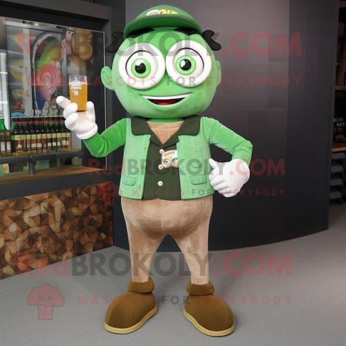 Personnage De Costume De Mascotte Redbrokoly Tan Green Beer Habillé... on Productcaster.