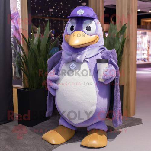 Personnage De Costume De Mascotte Redbrokoly De Pingouin Lavande Ha... on Productcaster.