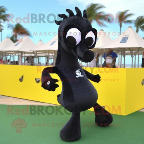 Personnage De Costume De Mascotte Redbrokoly D'hippocampe Noir Habi... on Productcaster.