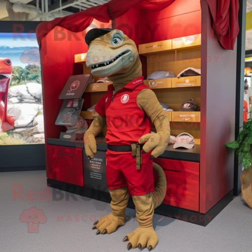 Personnage De Costume De Mascotte Redbrokoly De Dragon Rouge De Kom... on Productcaster.