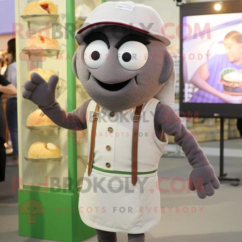 Personnage De Costume De Mascotte Redbrokoly De Falafel Gris Habill... on Productcaster.