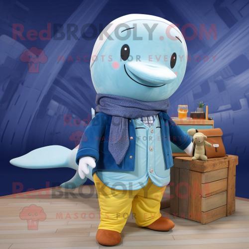 Personnage De Costume De Mascotte Redbrokoly Blue Whale Habillé Ave... on Productcaster.