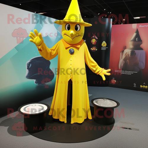 Personnage De Costume De Mascotte Redbrokoly De Magicien Jaune Habi... on Productcaster.