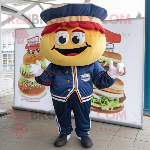 Personnage De Costume De Mascotte Redbrokoly Hamburger Bleu Marine ... on Productcaster.