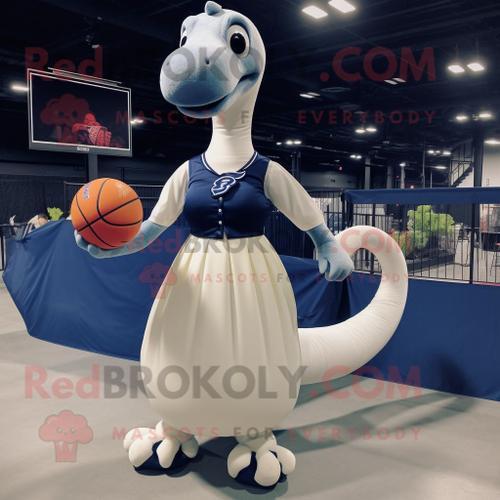 Personnage De Costume De Mascotte Redbrokoly Diplodocus Bleu Marine... on Productcaster.