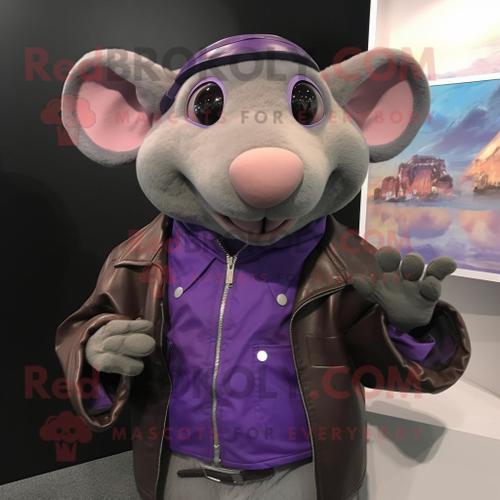 Personnage De Costume De Mascotte Redbrokoly De Rat Violet Habillé ... on Productcaster.