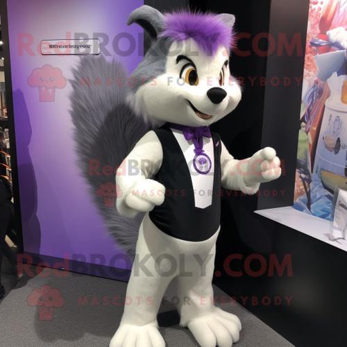 Personnage De Costume De Mascotte Redbrokoly Lavender Skunk Habillé... on Productcaster.