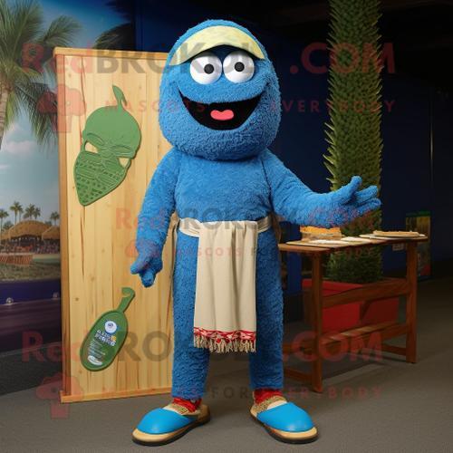 Personnage De Costume De Mascotte Redbrokoly De Falafel Bleu Habill... on Productcaster.