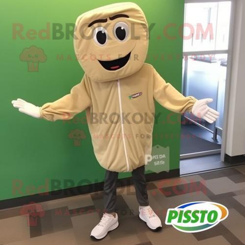 Mascotte Redbrokoly De Personnage De Pâtes Au Pesto Beige Habillé D... on Productcaster.