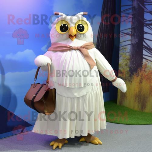 Personnage De Costume De Mascotte Redbrokoly De Hibou Crème Habillé... on Productcaster.