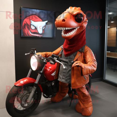 Personnage De Costume De Mascotte Redbrokoly Parasaurolophus Rouge ... on Productcaster.