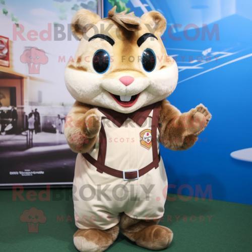 Personnage De Costume De Mascotte Redbrokoly Chipmunk Crème Habillé... on Productcaster.