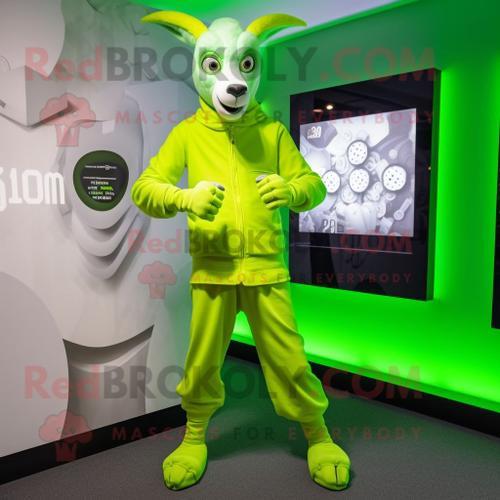 Personnage De Costume De Mascotte Redbrokoly De Chèvre Vert Citron ... on Productcaster.