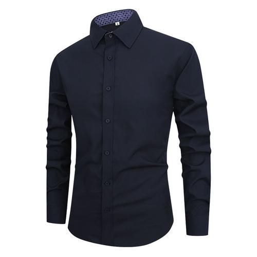 Chemise Homme Col Bicolore Uni Coupe Business Idée Cadeau Slim No?L... on Productcaster.