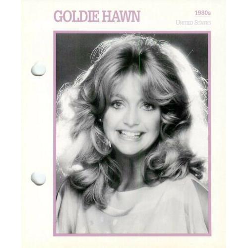 Movie Star Card Carte Perforée En Langue Anglaise Goldie Hawn on Productcaster.