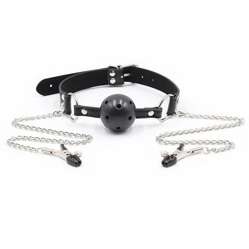 Ceinture De Bondage En Cuir Bdsm Pour Femmes, Boule De Bâillon Creu... on Productcaster.