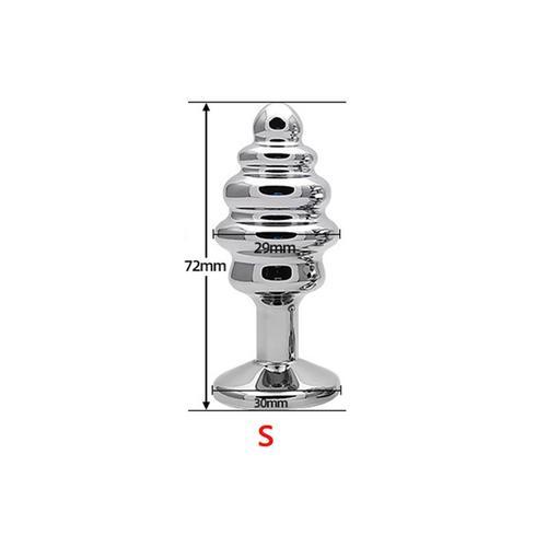 Godemichet Anal En Spirale Argenté Et Localité En Métal Pour Adulte... on Productcaster.