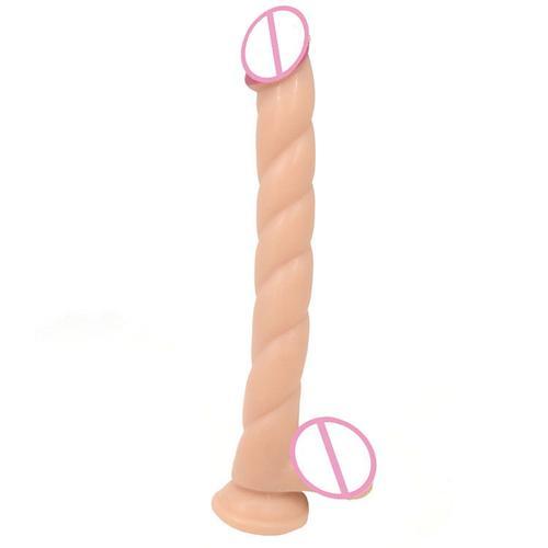 Gode Long En Spirale Pour Femme, Pénis Réaliste, Mastjaune, Jouets ... on Productcaster.