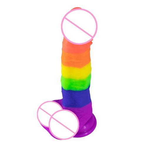 Gode Arc-En-Ciel En Silicone Super Réaliste, Pénis Anal Énorme, Ven... on Productcaster.