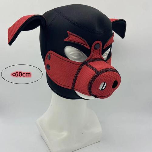 Ensemble De Masque À Capuche De Cochon Fétichiste En Néoprène, Moul... on Productcaster.