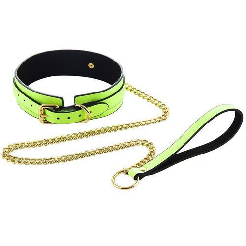 Collier En Cuir Shoous Avec Jeleash En Métal Pour Couples, Bsie M, ... on Productcaster.