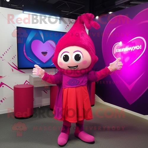 Personnage De Costume De Mascotte Redbrokoly Magenta Arrow Of Love ... on Productcaster.