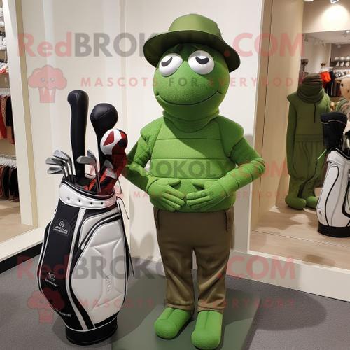 Personnage De Costume De Mascotte Redbrokoly De Sac De Golf D'olive... on Productcaster.