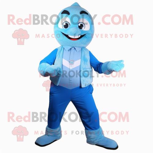 Personnage De Costume De Mascotte Redbrokoly Blue Ice Habillé Avec ... on Productcaster.