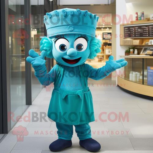 Personnage De Costume De Mascotte Redbrokoly Teal Queen Habillé D'u... on Productcaster.