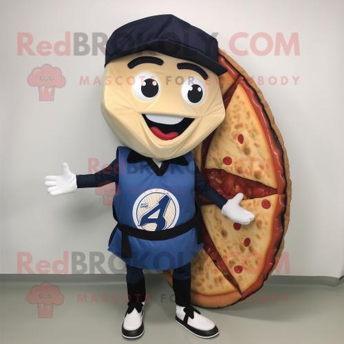 Personnage De Costume De Mascotte Redbrokoly Pizza Slice Bleu Marin... on Productcaster.