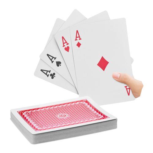 Relaxdays Cartes De Poker Jumbo, 54 Cartes Jeu En Plastique Cartes ... on Productcaster.