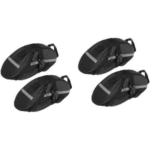 Noir 4 Pièces Sacoche De Selle De Vélo Siège Arrière Poche De Sacoc... on Productcaster.