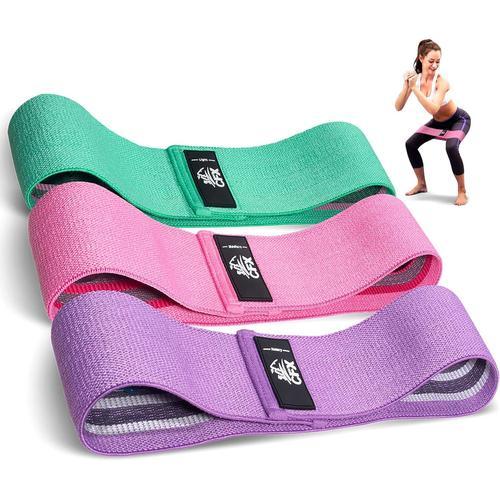 3pcs-02 Bande Élastique Fitness En Tissu, Lot De 3 Bande De Résista... on Productcaster.