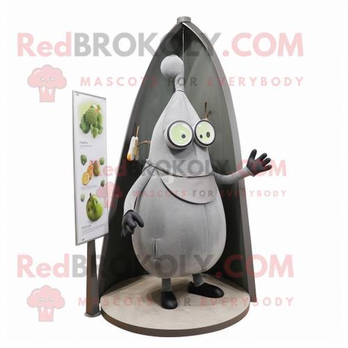 Personnage De Costume De Mascotte Redbrokoly De Poire Grise Habillé... on Productcaster.