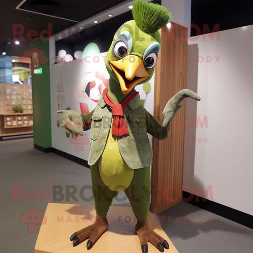 Personnage De Costume De Mascotte Redbrokoly De Pic Vert Habillé D'... on Productcaster.