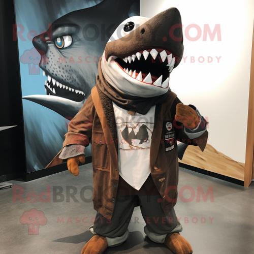 Personnage De Costume De Mascotte Redbrokoly De Megalodon Marron Ha... on Productcaster.