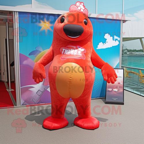 Personnage De Costume De Mascotte Redbrokoly Red Stellar S Sea Cow ... on Productcaster.