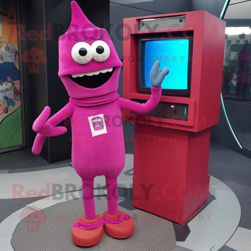 Personnage De Costume De Mascotte Redbrokoly De Télévision Magenta ... on Productcaster.