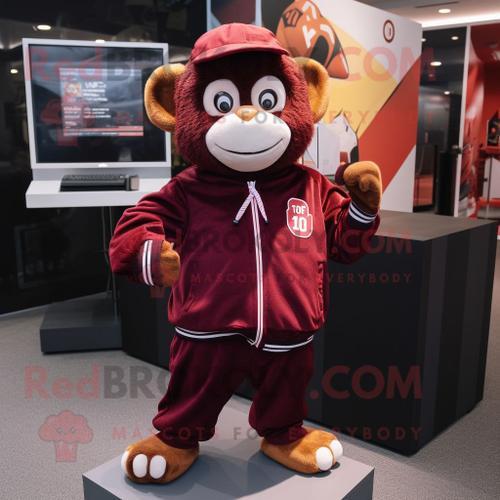 Personnage De Costume De Mascotte Redbrokoly De Singe Marron Habill... on Productcaster.