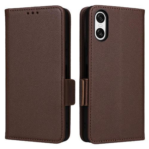 Étui Pour Xperia 10 Vi 2024 Cuir Pu Boucle Latérale Portefeuille Ti... on Productcaster.