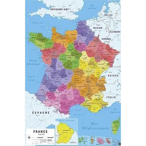 Poster Carte De France 2017 En Français on Productcaster.