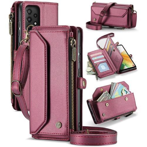 Crossbody Étui Pour Samsung Galaxy A33 5g Portefeuille Étui Pour Fe... on Productcaster.