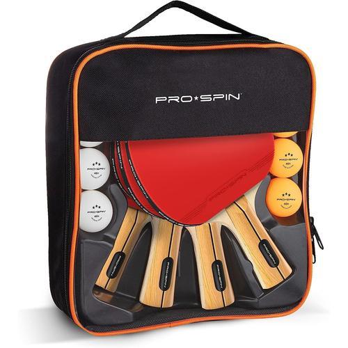 Set 4 Joueurs Pro-Spin Raquettes De Ping-Pong - Set Haute-Performan... on Productcaster.