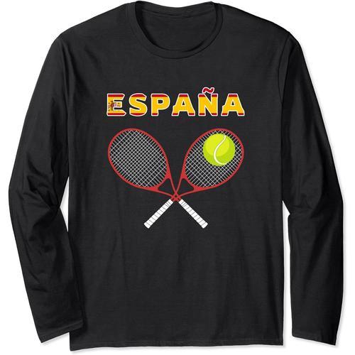 Noir Balle De Tennis D'espagne, Raquette / Drapeau Du Pays Joueur M... on Productcaster.