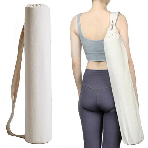 Blanc Sac De Tapis De Yoga Avec Sangle De Transport Réglable Pour H... on Productcaster.