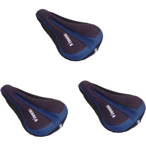 Bleu 3 Pièces Housse De Selle De Vélo Siège De Vélo Ergonomique Cou... on Productcaster.