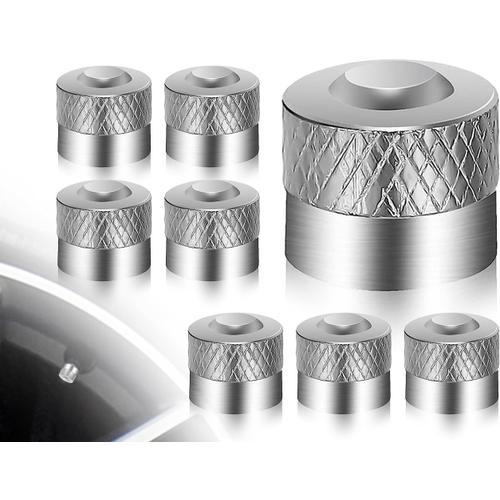 8 Piece Silver Valve Caps Car Metal Valve Caps Bicycle Valve Caps M... on Productcaster.