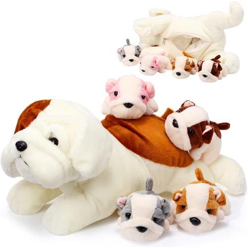 5 Pièces Animaux Chien En Peluche Pour Enfants 1 Grand Chien Maman ... on Productcaster.